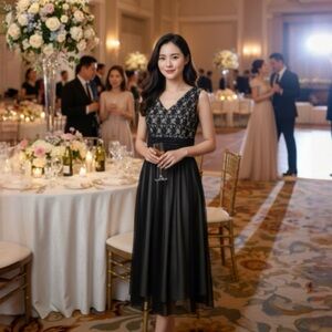 K JORDAN BLACK LACE DRESS SIZE 24W